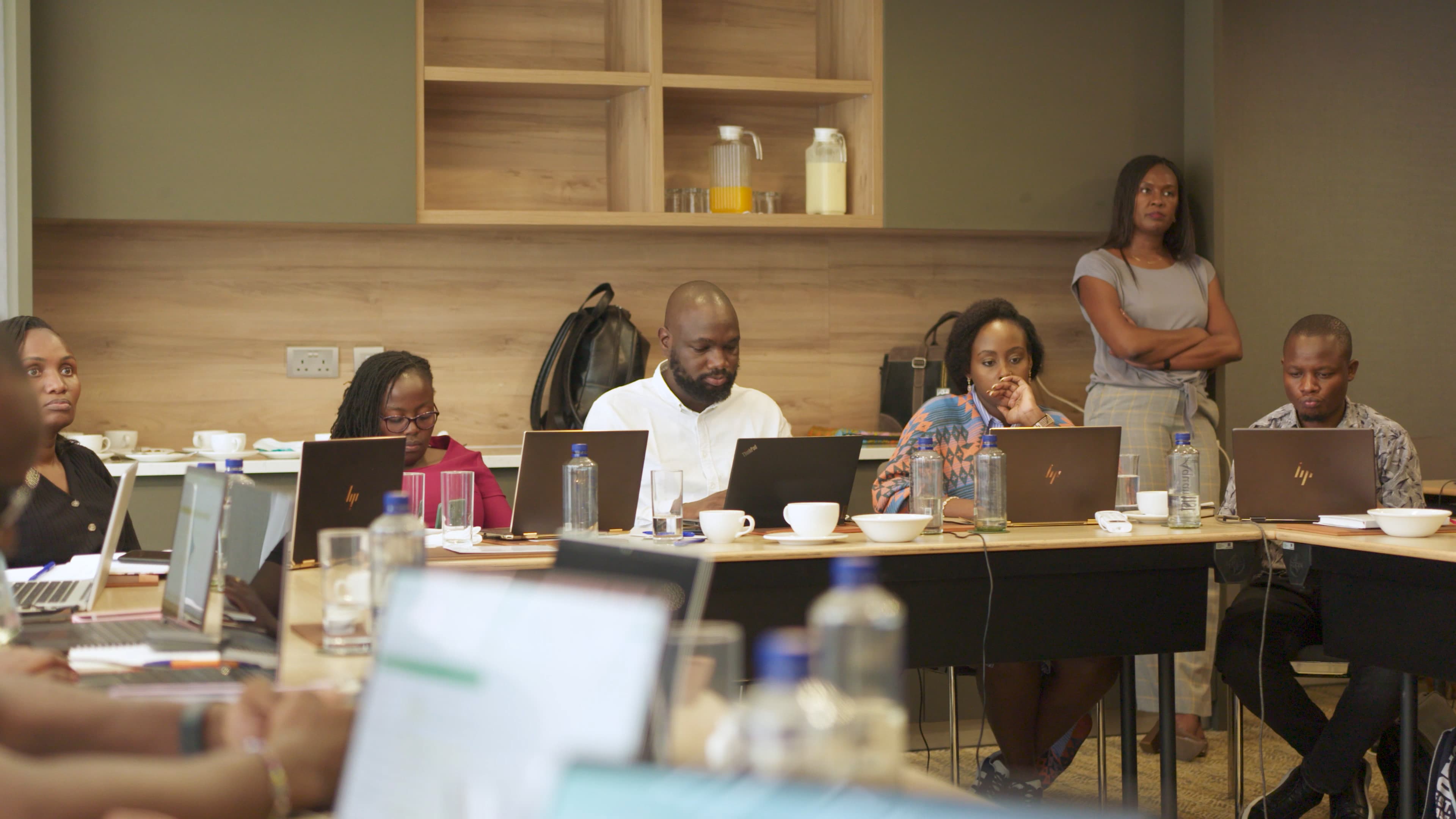 staff in a meeting room