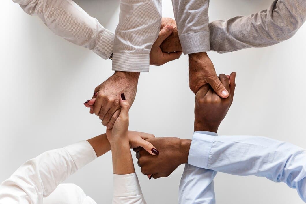 people holding hands